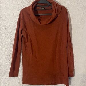 Natural Reflections Burnt Orange Cowl Neck Sweater Small. Cabincore, Cuddle
